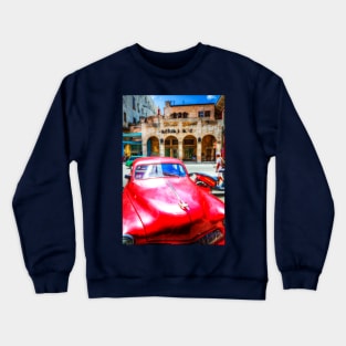 Red Car, Havana, Cuba Crewneck Sweatshirt